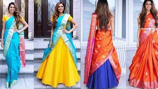 crop top lehenga from old saree, lehenga cutting from old saree, lehenga from old silk saree,