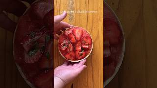 Strawberry basil rosé shaved ice