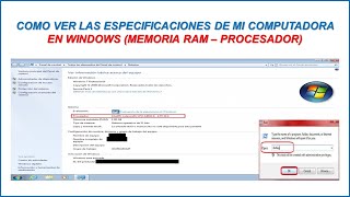 COMO VER LAS ESPECIFICACIONES DE MI PC O COMPUTADORA EN WINDOWS