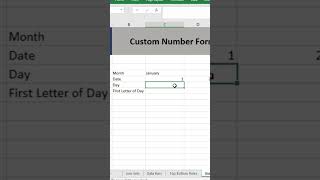 Custom Date formats in Excel