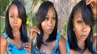 🔥Fresh Silk Press 👀 NEW - Freetress Equal Synthetic Laced HD Lace Front Wig RAMONA 💙 OhSo805