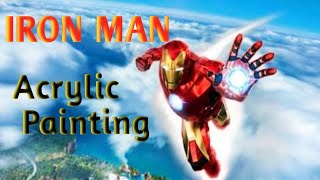 Drawing Iron Man- Step by Step#rooyaarttherapy #acryliccolour #ironman