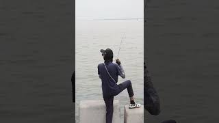 Fishing at Padang Kota Lama, Georgetown, Penang