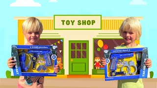 TOY STORE FUN with Sky and Finn | Shopping for Toys | Kids Video