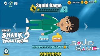 Hungry Shark Evolution - NEW Squid Game BLUE PLAYERS SHARK All 24 sharks unlocked