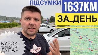 😎Теслою 1637км - шалена подорож одного дня: Підсумки челленджу «електро-дупа»