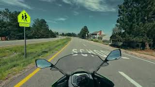 Cruise with me to a Lake | Chill Synthwave | 2024 Kawasaki Ninja 500 40th Anniversary Edition