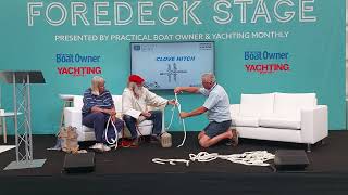 Southampton boat show World knot day 2023 on the foredeck stage with Des Pawson MBE!