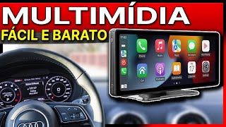 Multimídia PORTÁTIL para qualquer CARRO! Fácil de instalar, usar e BARATO. Palio, Gol, Clio, Celta