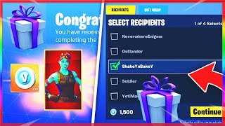 *NEW* GIFTING SKINS In FORTNITE! - NEW Gifting System FREE SKINS! (Fortnite SEND & RECEIVE Gifts!)