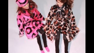 Как сшить пальто \ шубу для куклы Барби. \ How to sew fur coat for Barbie Dolls.