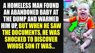 A homeless man found an abandoned baby at the dump and warmed him up, but when he saw the documents