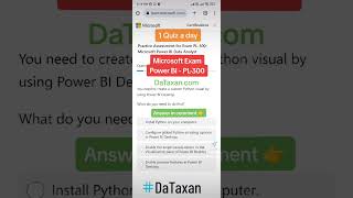 FREE Microsoft Exam Practice test - PL-300 Power BI Data Analyst #powerbi #PL300 #quiz #python