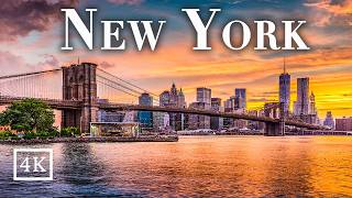 New York City 4K Video Ultra HD - Flying Over The Big Apple -  Scenic Relaxation Film