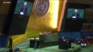 Palestinian president addresses UNGA, brings Gaza war to forefront