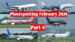 PLANESPOTTING AT SULTAN HASANUDDIN INTERNATIONAL AIRPORT LANDING TAKE OFF (FEBRUARY 2024) PART 4