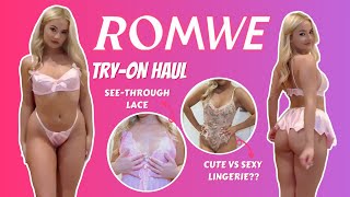 LINGERIE TRY ON HAUL 2024 | Romwe review