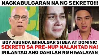 BISTADO! Boy Abunda IBINULGAR sina BEA ALONZO at DOMINIC ROQUE at PRENUP Agreement sa HIWALAYAN