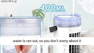 Portable Air Conditioner Fan, MAXROCK Personal Mini Evaporative Air Cooler 3 Speed Super Quiet Desk