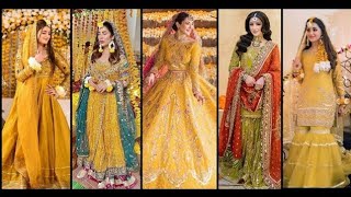 Mehndi Dress Design 2024 / Mayoun Haldi Hehndi Dress Design For Bride / Mehndi Dress For Bride