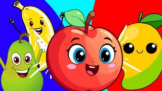 🍏Ten Little Fruits Jumping on the Bed | 10 Little Fruits |🍌 Fruits Songs |🍎 Fruit Rhyme #fruitssong