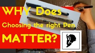 Choosing the Right Ink - Micron Pen vs Sharpie - Negative Space Drawing Demo - (Time Lapse Video)