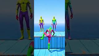 GTA 5 Epic Ragdolls | Spider-Man Minions Jumps / Fails ep.1448 #shorts