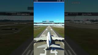 Boeing 747-8 almost perfect landing #msfs2020 #flightsimulator #landing #shorts