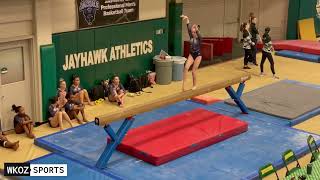 Trophy Finish at Gymnastics Meet - who are these announcers? - Beam Floor Bars Vault