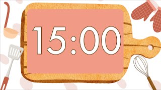 15 Minute Timer with Relaxing Music for Classroom | Fun Alarm and Flashing Zeros at End