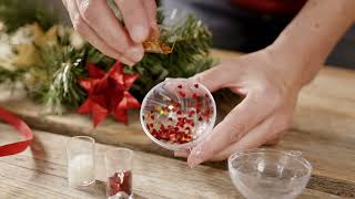 DIY sparkling christmas baubles