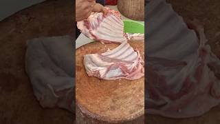 how to boneless ribs of mutton #muttonnepal #meatcuttingstyle #food