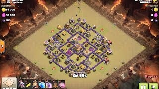 how to 3 star the popular town hall 8 forum base using zapquake dragoon - clash of clans