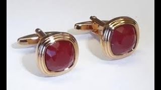 You will love this collection of beautiful ruby gemstone studded cuff links l cheers up beauty