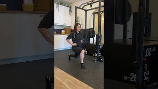 Calf raise hold while lunging