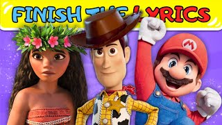 Finish The Lyrics - Disney, Super Mario, Moana, Encanto and more! | Animated Movies! 🍿🎶