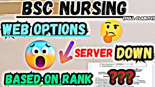 Dr YSR University || bsc nursing web options tips || web options recent problems.|| Server down.