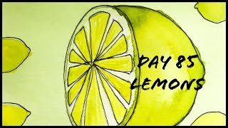 Watercolor Beginner - Day 85 Lemon