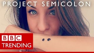 Semicolon tattoos - why are people getting them? - BBC Trending