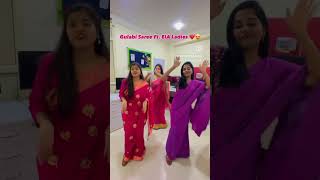 Gulabi saree by our Gulabi Girls🩷🩷 #newsong #love #music #gulabisadi #gulab #women #song #dance