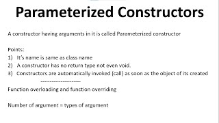 What Is Parameterized Constructor In Java In Hindi | Types of Constructor | Technical Icode