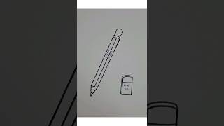 Pencil and Rubber easy drawing for kids