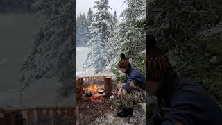 #bushcraft #camping #food #winter #construction #outdoorcooking #solo