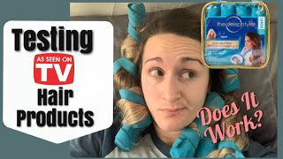 TESTING AS SEEN ON TV PRODUCTS | SLEEP STYLER | No Heat Curls | Does it work