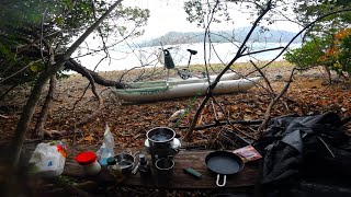 Riding and fishing in the Japanese countryside by water bike