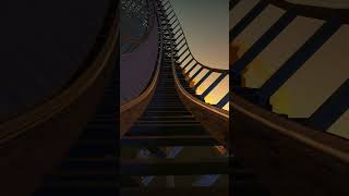 Diamond Rush Wooden Coaster Evening POV Part 1 - Planet Coaster #shorts