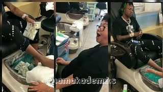 Rich the Kid makes his pedicure lady freak out dropping money for her