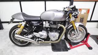 Triumph Thruxton R Vance and hines exhaust with Full header pipe