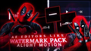 Ae Like Famous YouTubers Watermark pack in after motion ( Preset + XML ) by Demon✓