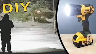 DIY : How to Make a Super Bright Flashlight - Dewalt 20V Hack